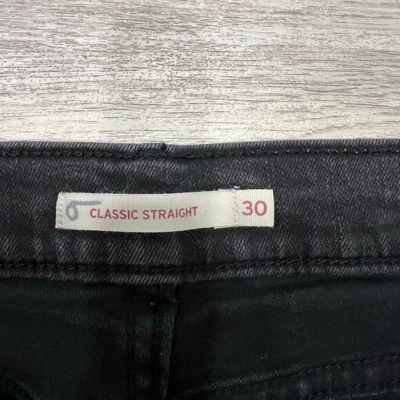 Levi's Women's‎ Straight Stretch Mid Rise Easy Fit Straight Leg Jeans Black - Picture 11 of 11